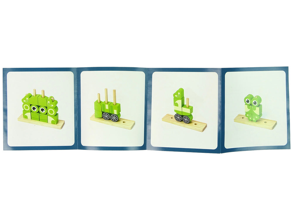 Kreativne prostorne drvene kocke 3D slagalica - žaba