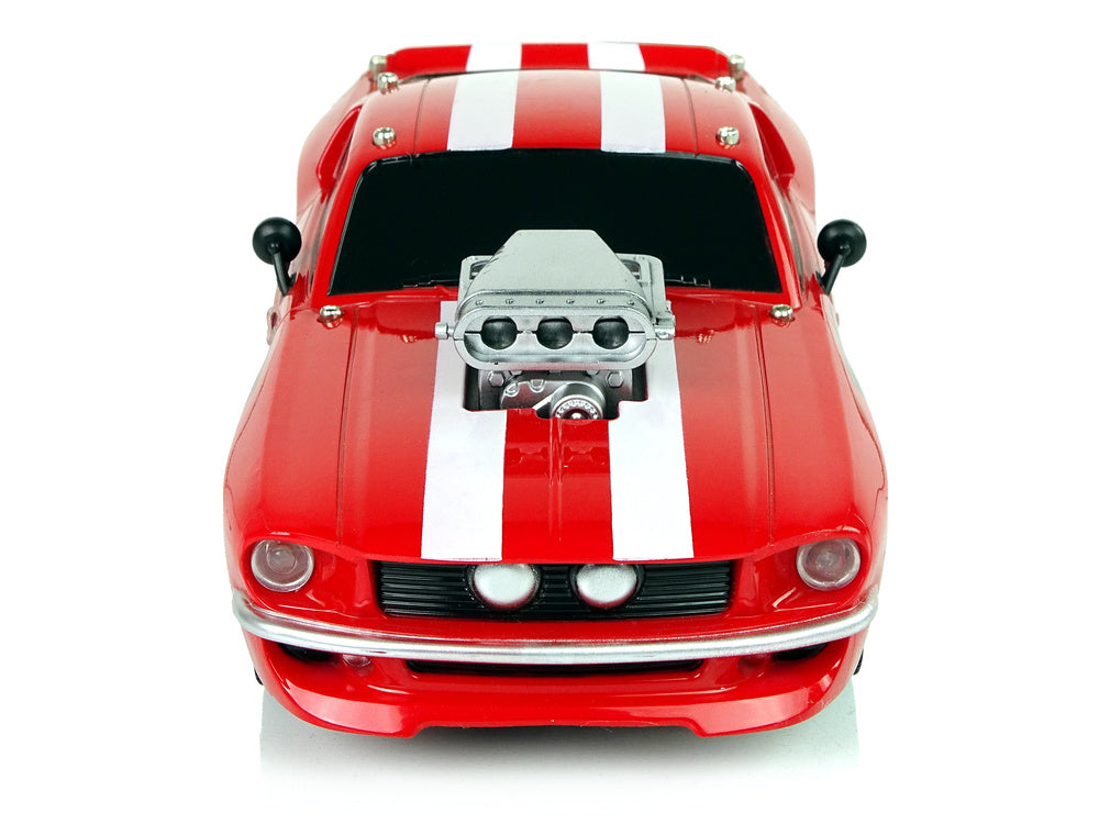 Auto na daljinsko upravljanje 1:16 Stripes Pilot - crveni
