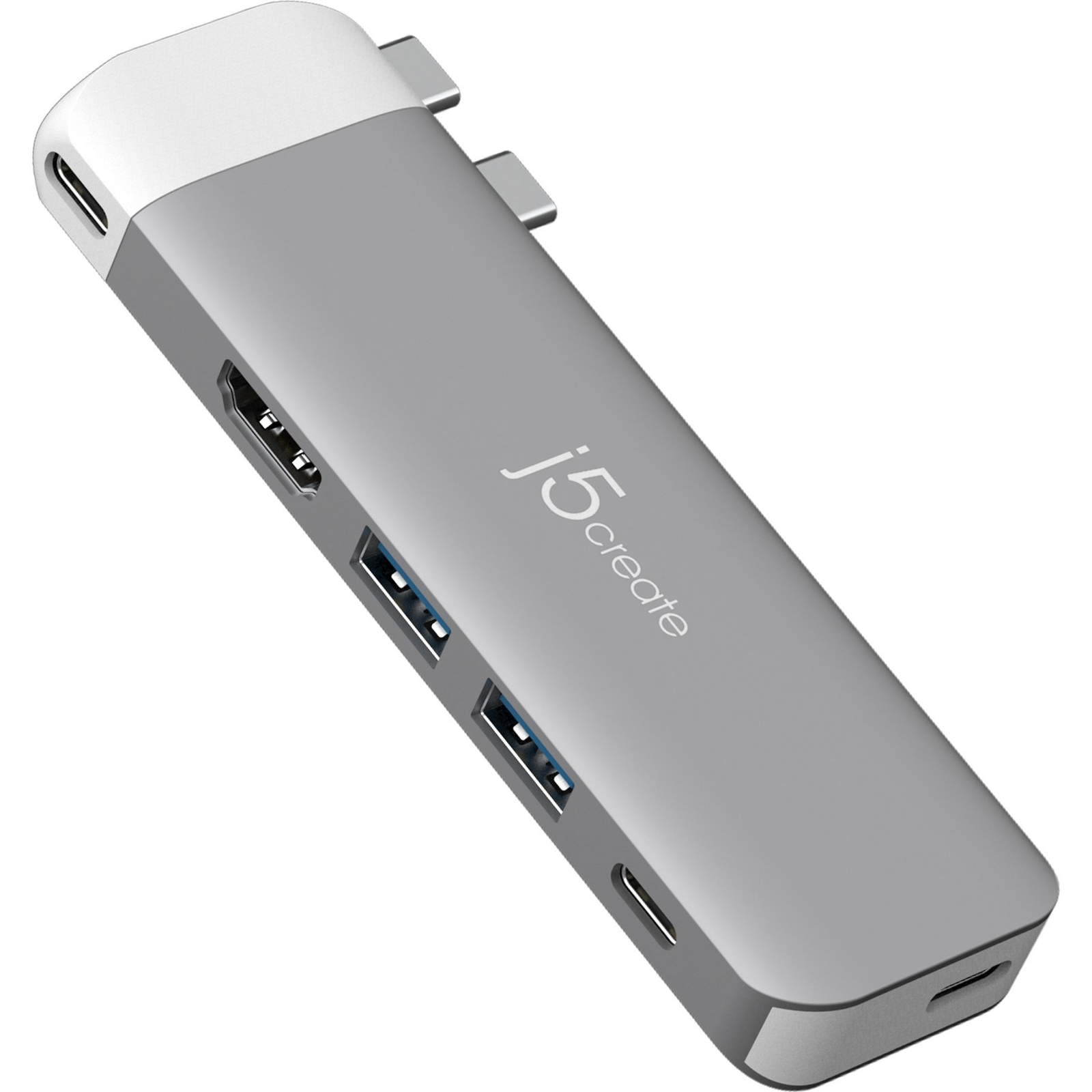 j5create JCD394-N sučelje čvorišta 2 x USB 3.2 Gen 2 (3.1 Gen 2) Type-C 5000 Mbit/s Sivo, Bijelo