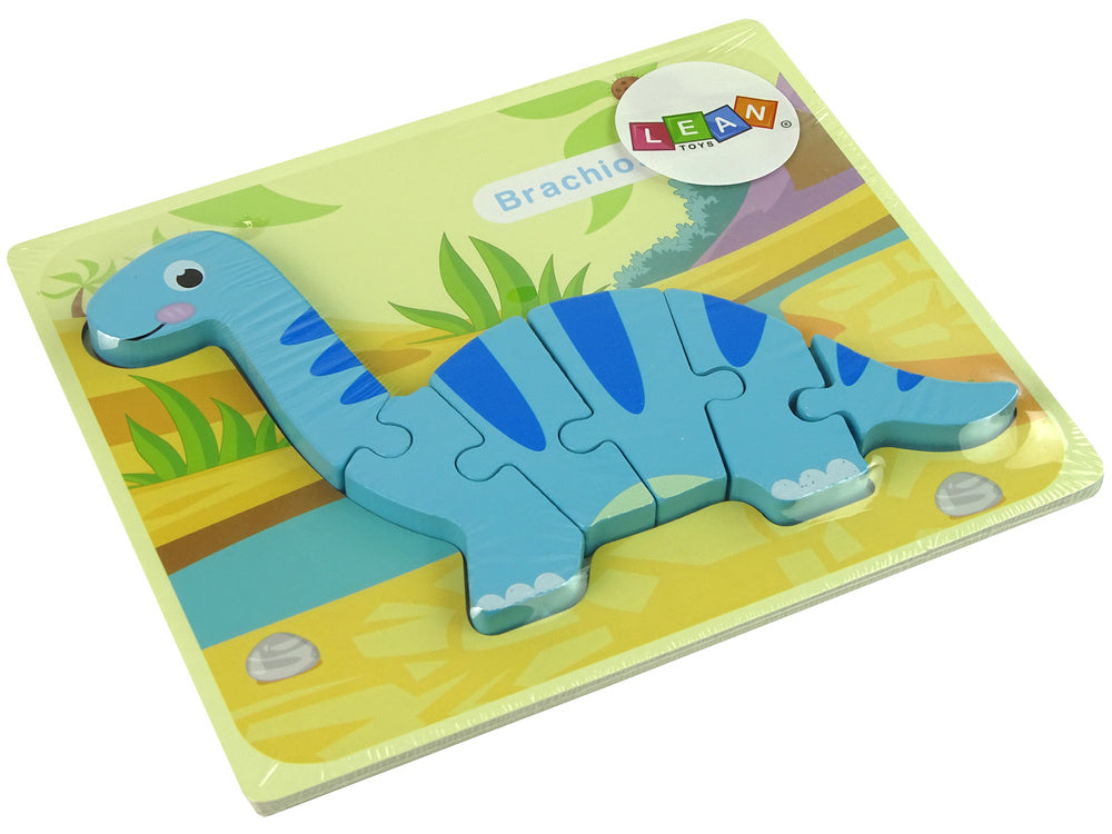Drvena slagalica Dinosaur Brachiosaurus - plava
