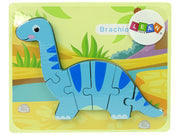 Drvena slagalica Dinosaur Brachiosaurus - plava