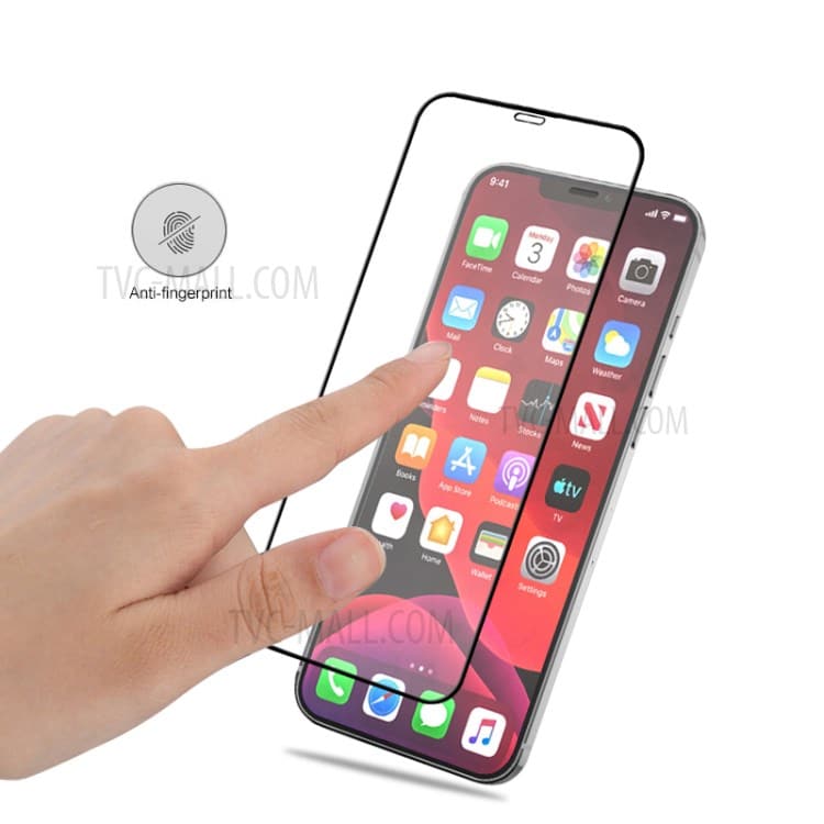 Mocolo - 3D zakrivljeno potpuno ljepljivo staklo za iPhone 12 Pro Max - crno