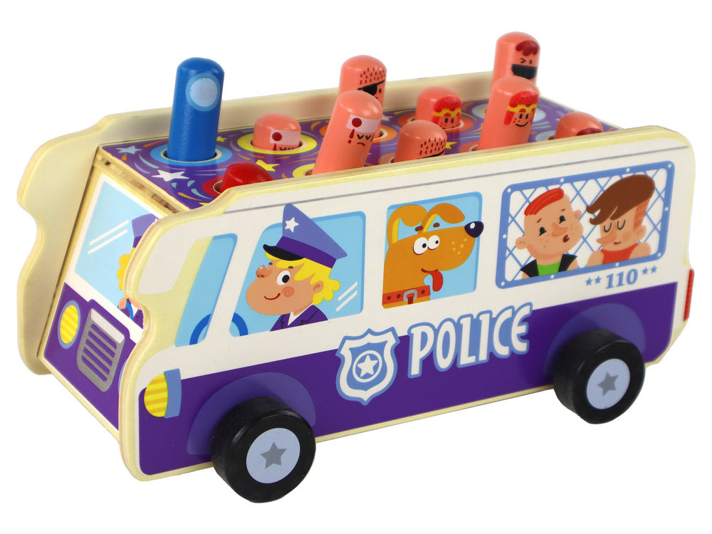 Drvena arkadna igra Dodgeball - policijski autobus