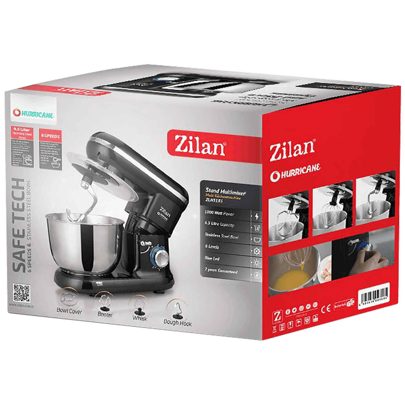 Zilan Mikser sa posudom, 6 brzina+pulse, 4.5 lit., 1000 W - ZLN3185