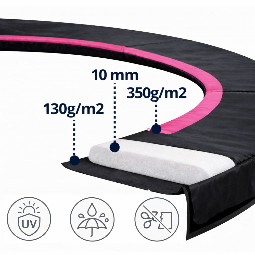 Spring Cover for Sport Max 12ft Trampoline Black-Pink