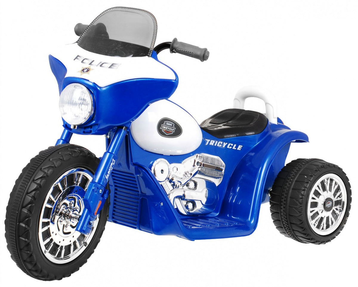 Policijski motor na akumulator Police - Plavi