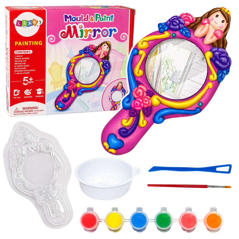 Set of Creative Plastic Mirror Mold Plaster Paints