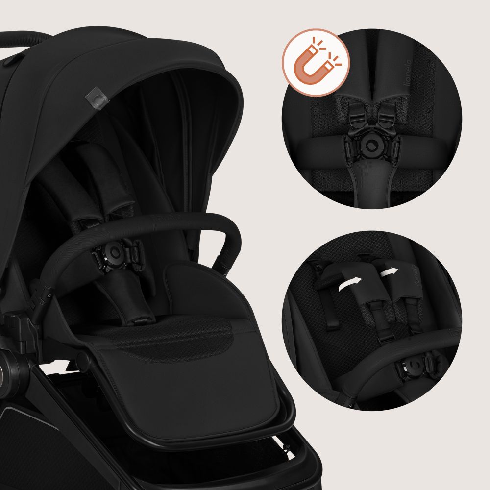 Lionelo dječja kolica Freya 3u1, Black Onyx