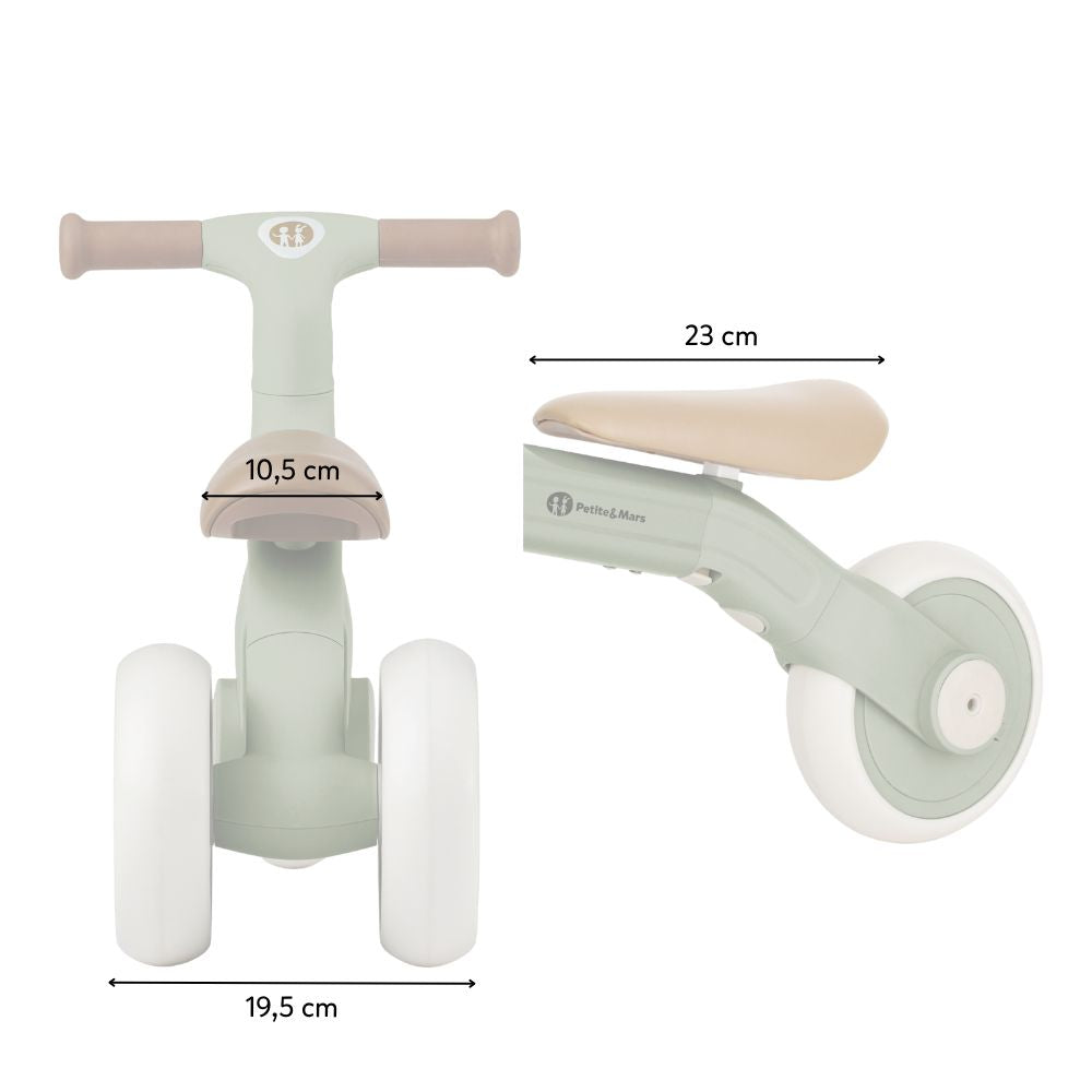 PETITE&MARS Balans bicikl Bingo 3 u 1, Sage Leaf