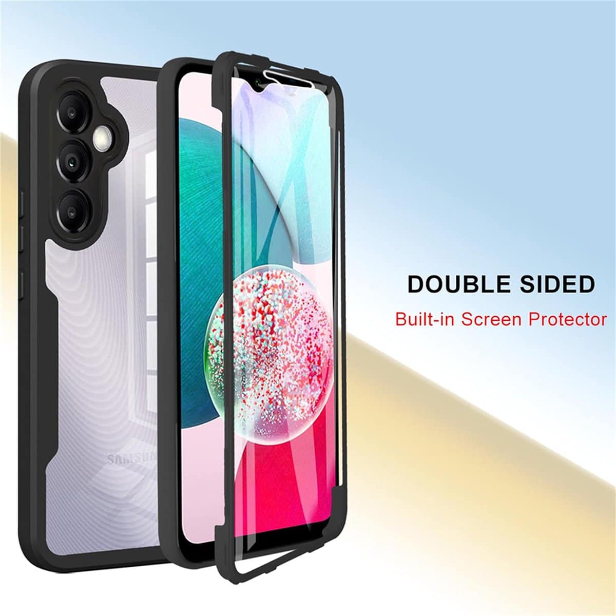 Techsuit – ColorVerse 360 Series obostrana zaštitna maska za Samsung Galaxy A15 4G / A15 5G – crna