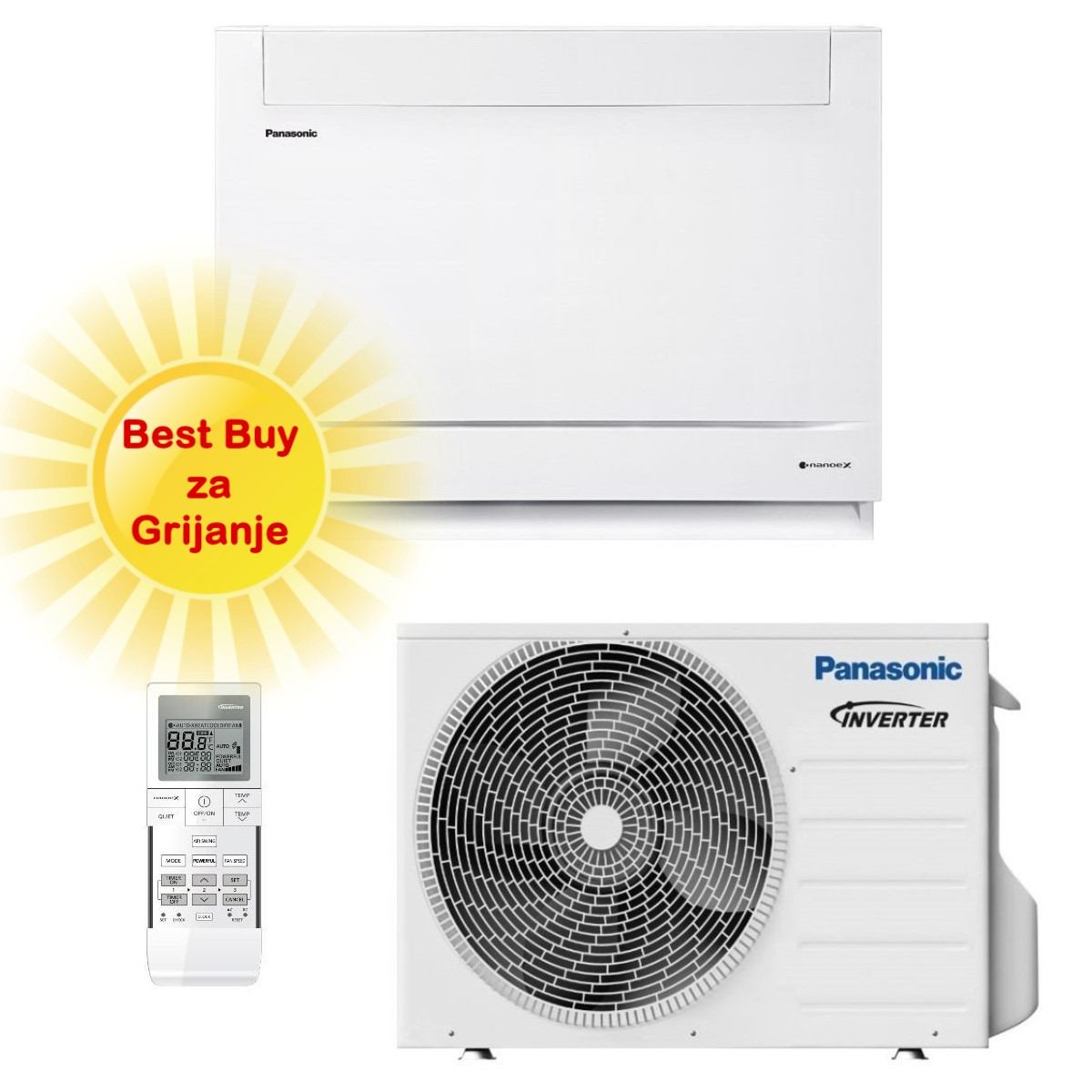 PANASONIC KLIMA UREĐAJ 5,0kW KIT-Z50UFE - Podna/parapetna Inverter +, za prostor do 50m2, A++ energetska klasa, R-32