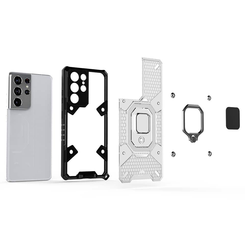 Techsuit - Honeycomb Armor - Samsung Galaxy S21 Ultra - crna