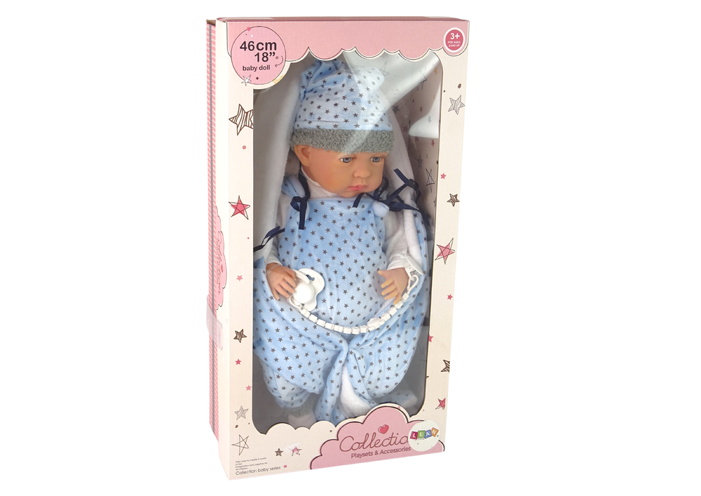 Lutka za igru beba sa dekicom 46 cm  - svjetlo plava