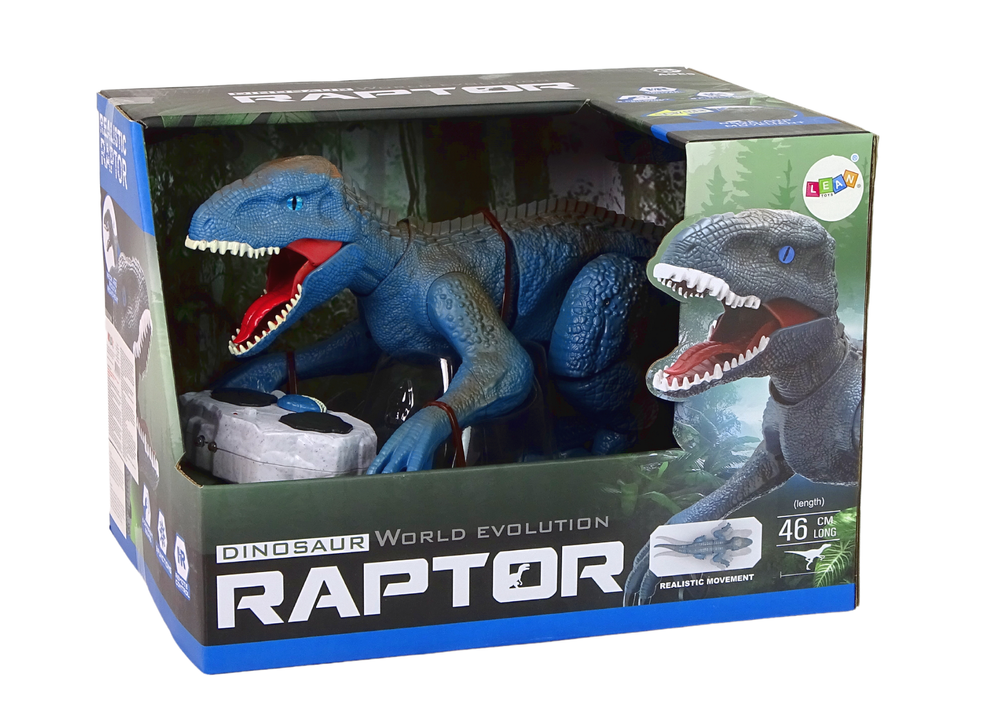 Dinosaur na daljinsko upravljanje Velociraptor - plavi
