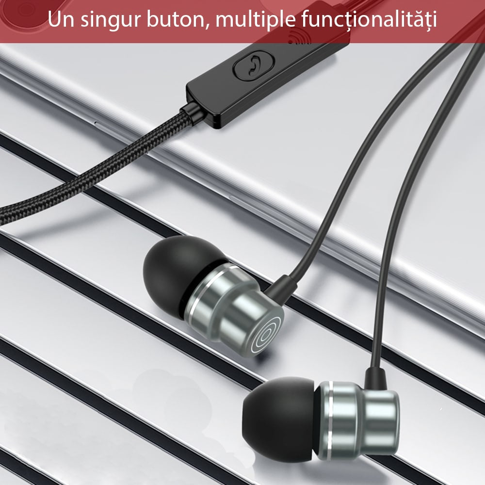 Yesido - Stereo slušalice (YH32) - Jack 3,5 mm s mikrofonom, 1,2 m - crne
