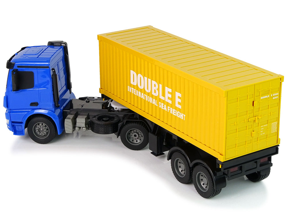Licencirani kamion s kontejnerom na daljinsko upravljanje Mercedes Arocs 1:20- plavo/žuti - 58 cm