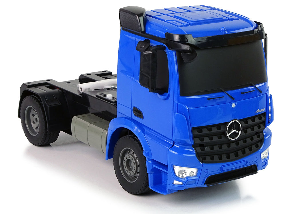Licencirani kamion s kontejnerom na daljinsko upravljanje Mercedes Arocs 1:20- plavo/žuti - 58 cm
