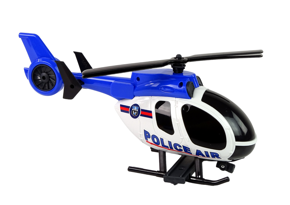 Set za igru helikopter i policijski auto - plavi