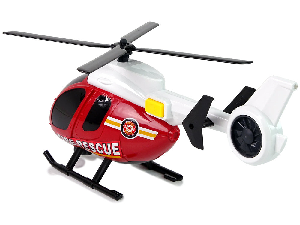 Set za igru helikopter i vatrogasni auto - crveni