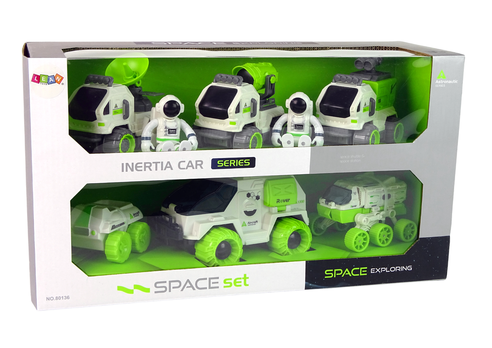 Set svemirskih vozila 6 u 1 Rover - zeleno/bijeli