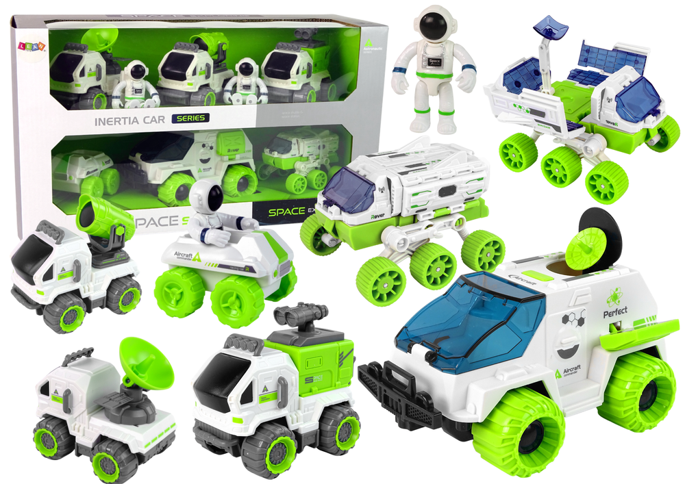 Set svemirskih vozila 6 u 1 Rover - zeleno/bijeli