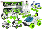 Set svemirskih vozila 6 u 1 Rover - zeleno/bijeli