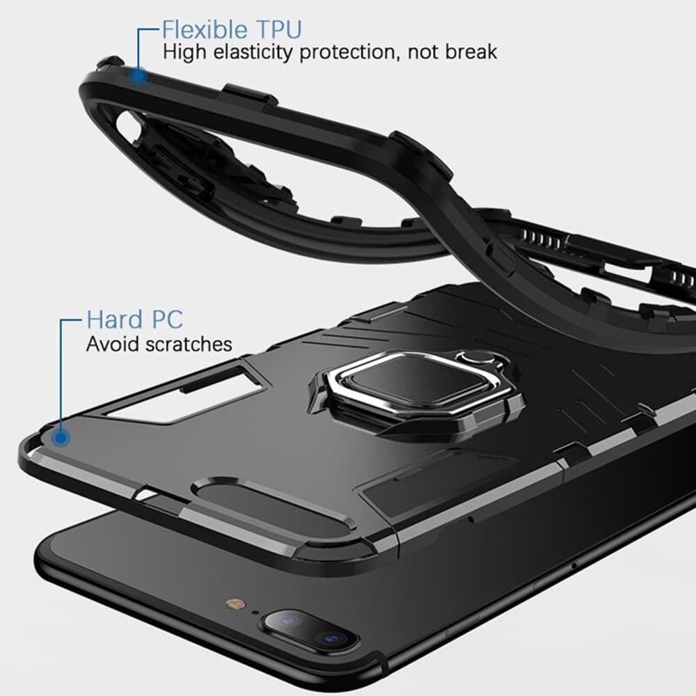 Techsuit - Silicone Shield zaštitna maska za iPhone 7 Plus / 8 Plus - crna