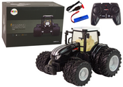 Metalni traktor na daljinsko upravljanje 2.4G - crni
