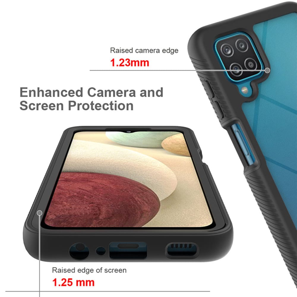 Techsuit – Defense360 Pro + Screen Protector – Samsung Galaxy A12 - crna