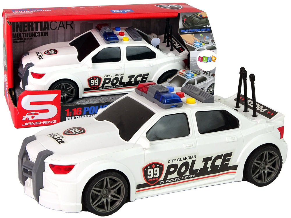 Sportski automobil za igru Policija 1:16 - bijela