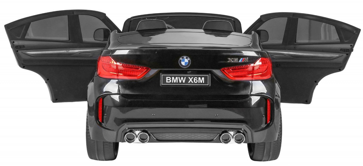 Licencirani auto na akumulator BMW X6M XXL - dvosjed - crni/lakirani