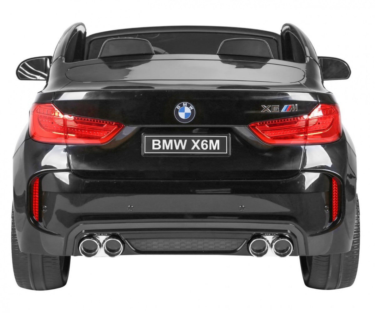 Licencirani auto na akumulator BMW X6M XXL - dvosjed - crni/lakirani