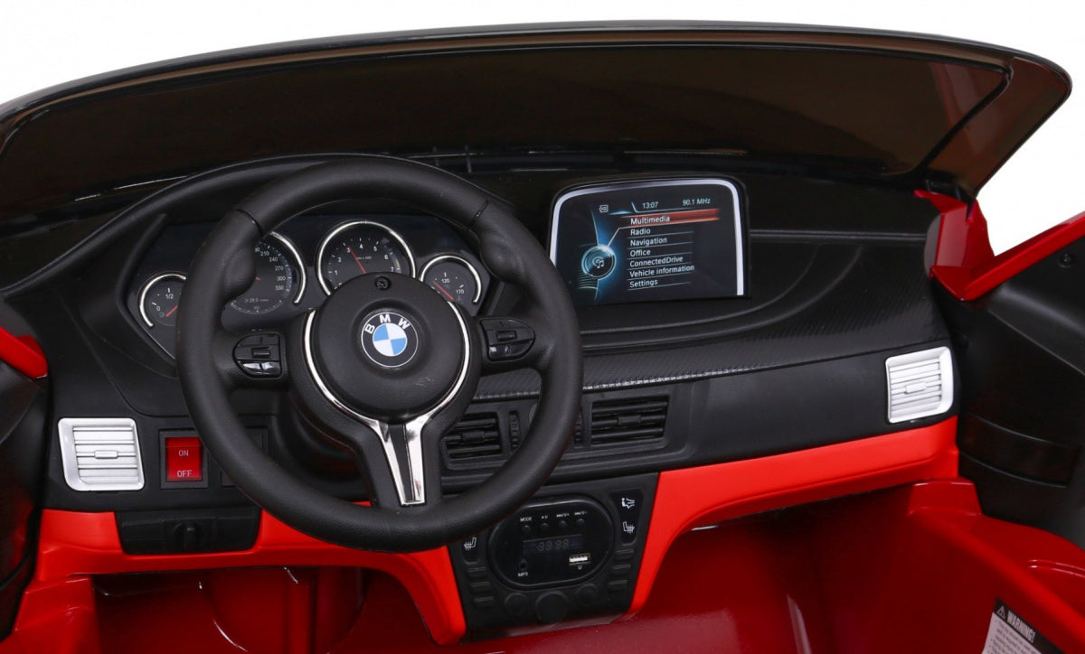 Licencirani auto na akumulator BMW X6M XXL - DVOSJED - crveni/lakirani