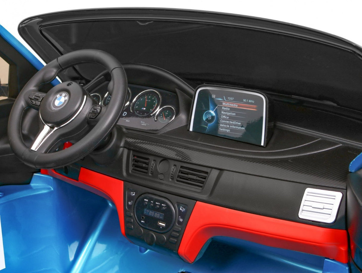 Licencirani auto na akumulator BMW X6M XXL - DVOSJED - plavi/lakirani