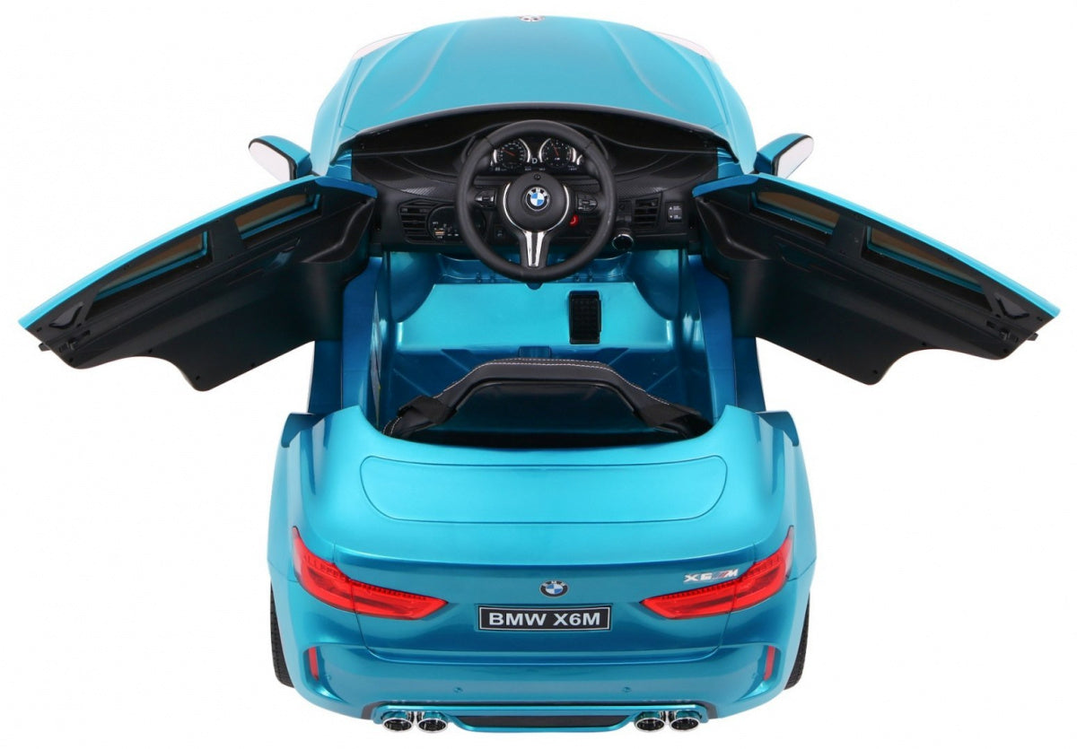 Licencirani auto na akumulator BMW X6M - plavi/lakirani