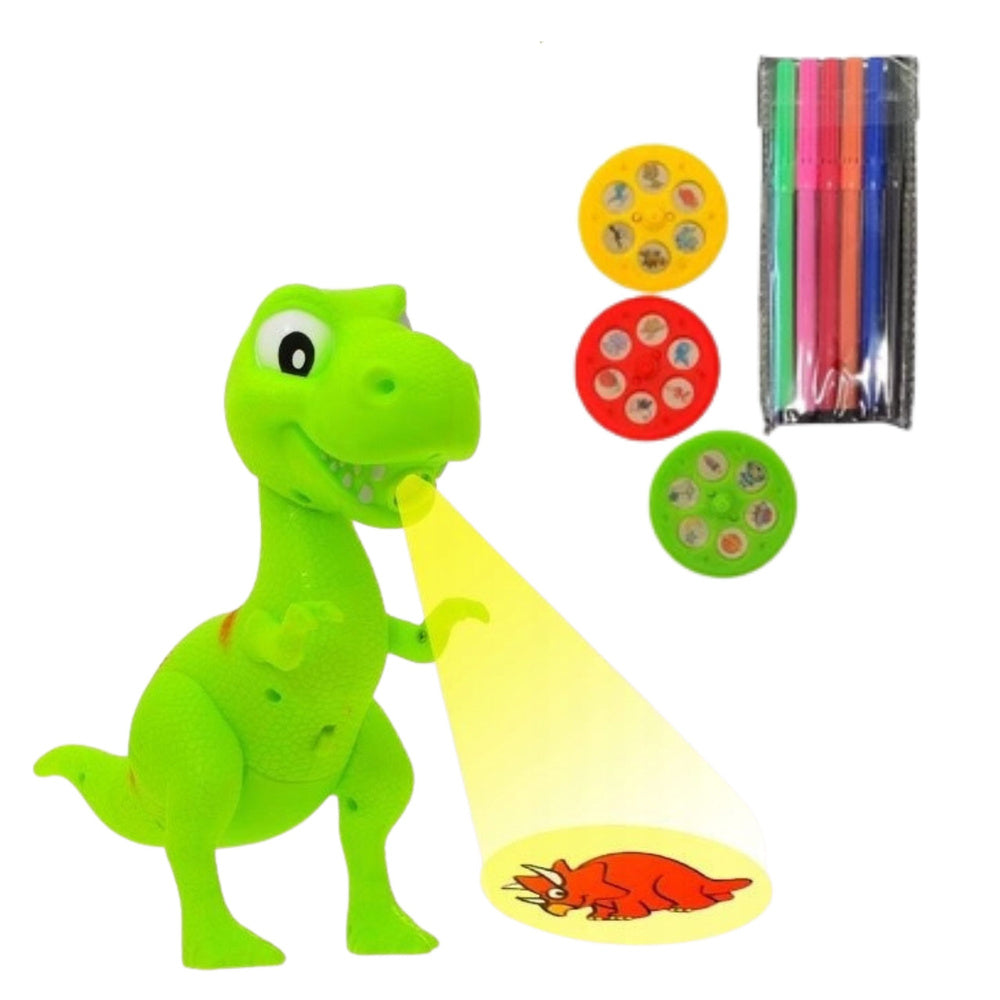 Projektor u obliku dinosaura s 18 različitih motiva - zeleni