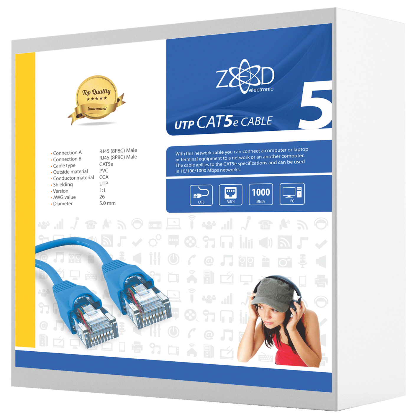 ZED electronic Mrežni FTP kabel, CAT5E, 20 met - FTPC/20