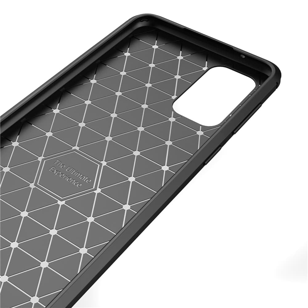 Techsuit - Carbon Silicone maska za Samsung Galaxy A52 4G / A52 5G / A52s 5G - crna