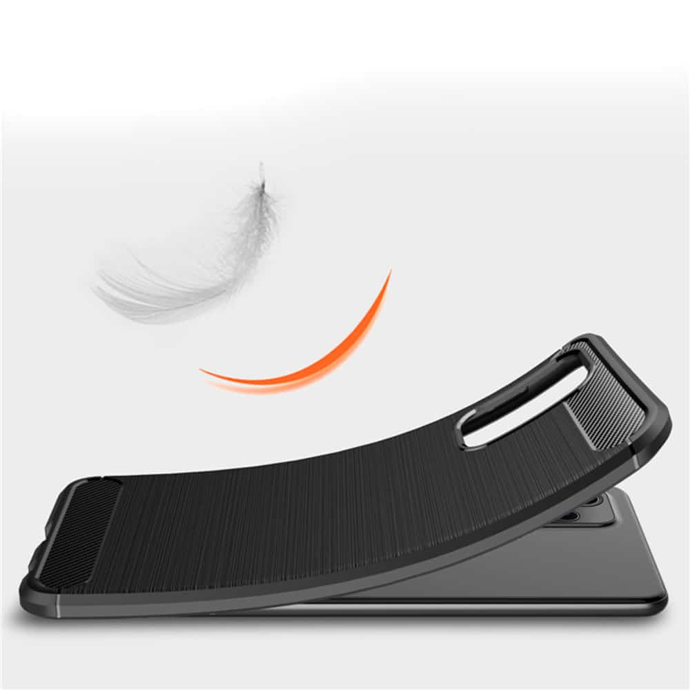 Techsuit - Carbon Silicone maska za Samsung Galaxy A52 4G / A52 5G / A52s 5G - crna