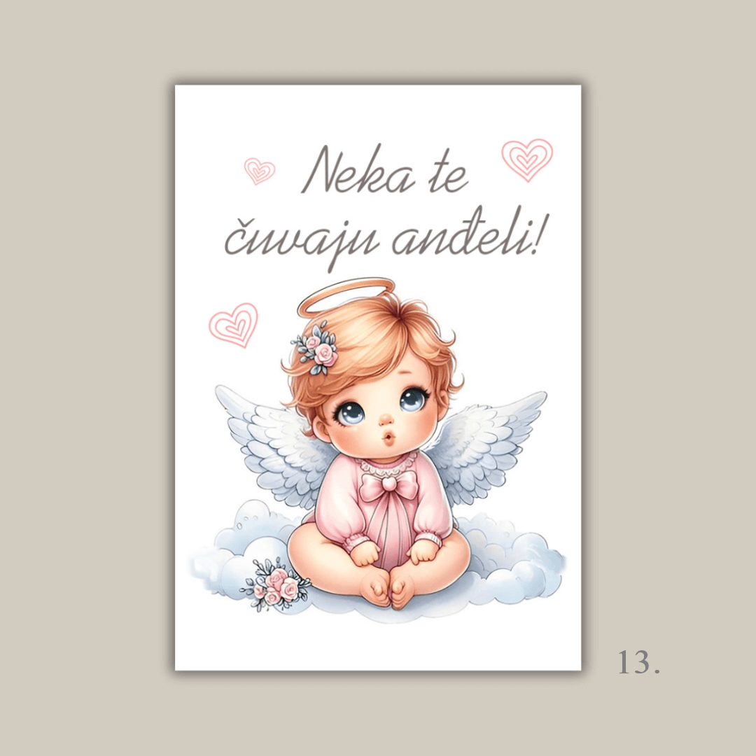 Magneti “Neka te čuvaju anđeli” – nježna uspomena za krštenje, rođenje i posebne trenutke