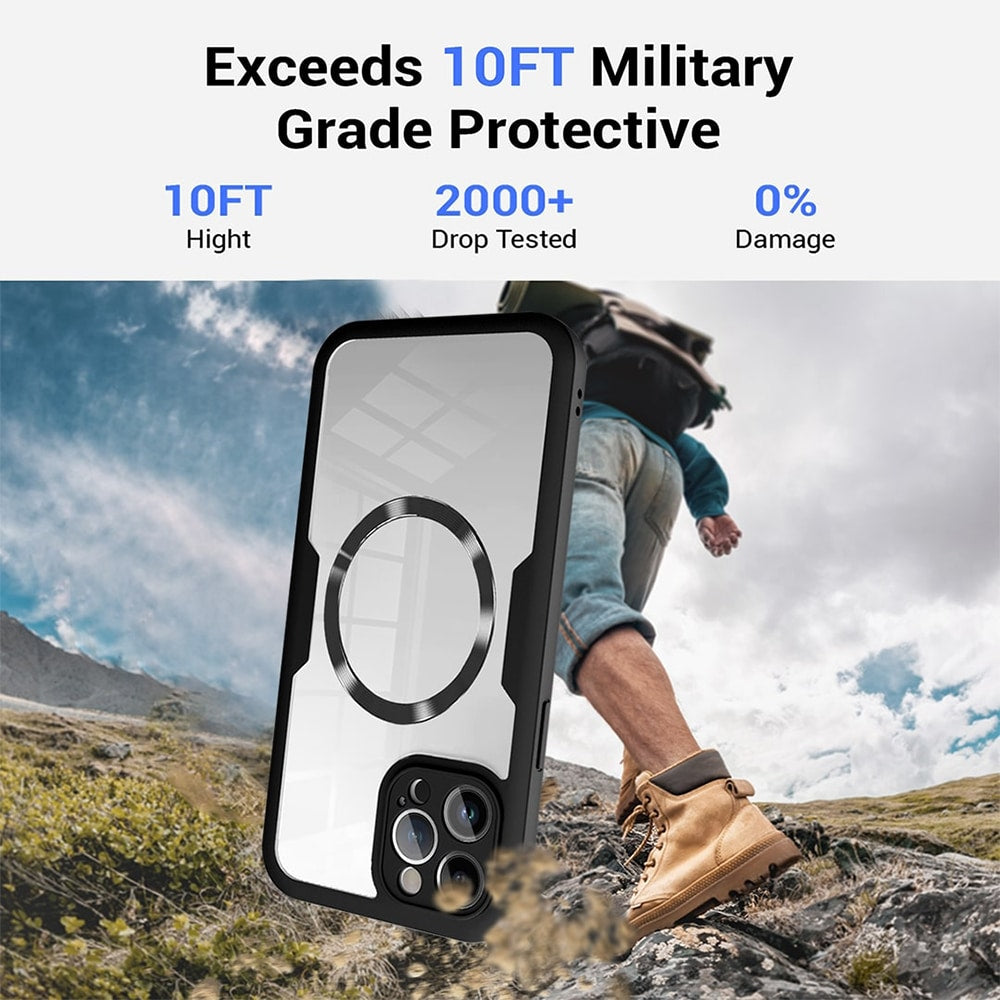 Techsuit – ColorVerse 360 MagSafe serija obostrana zaštitna maskica za iPhone 12 Pro – crna