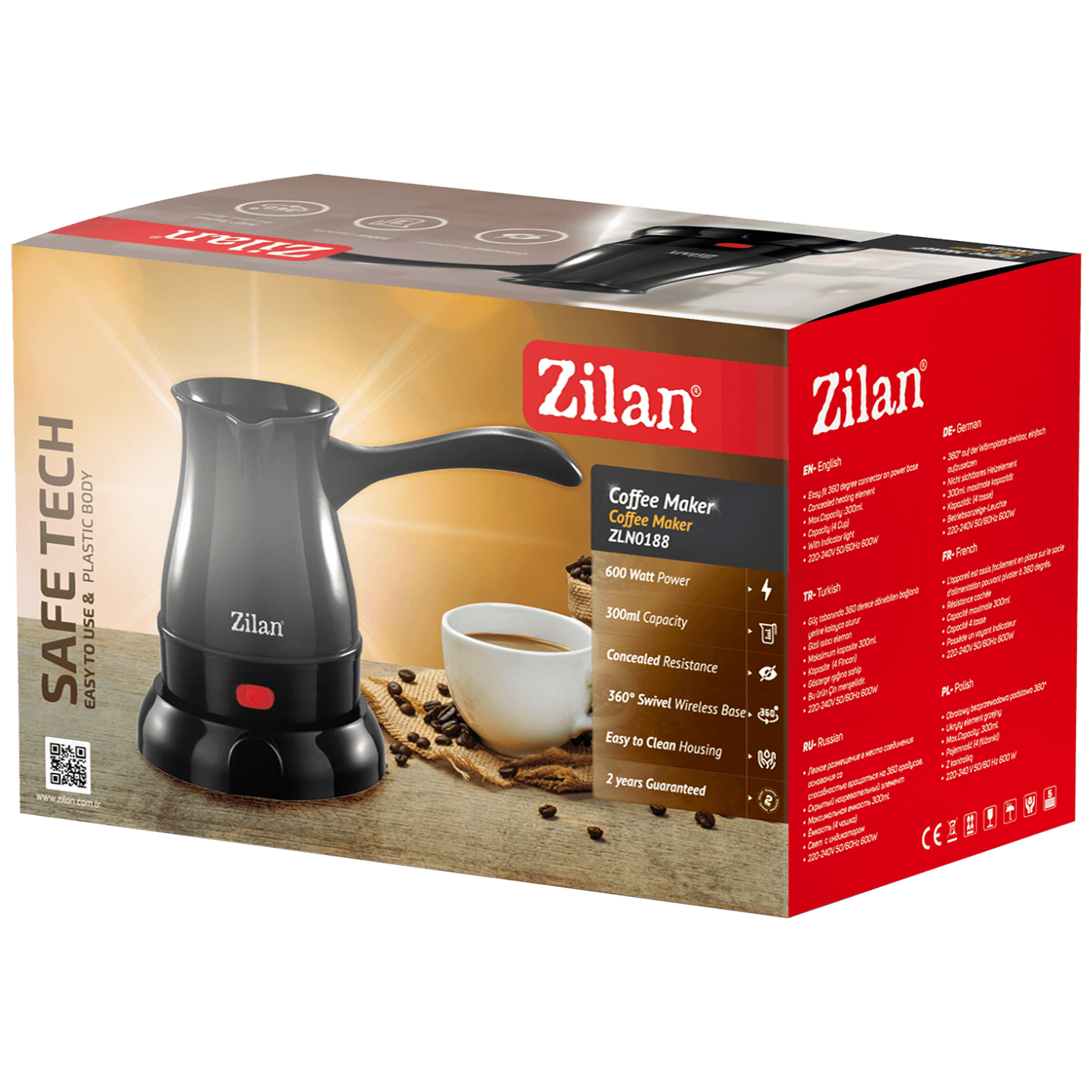 Zilan Kuhalo za kavu, 600 W, 0,3 lit., crna - ZLN0188 BK