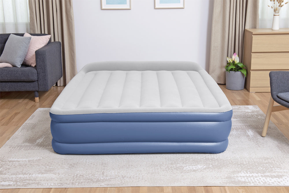 Dupli madrac na napuhavanje 203 x 152 x 46 cm Bestway 67630 - sivo/plavi