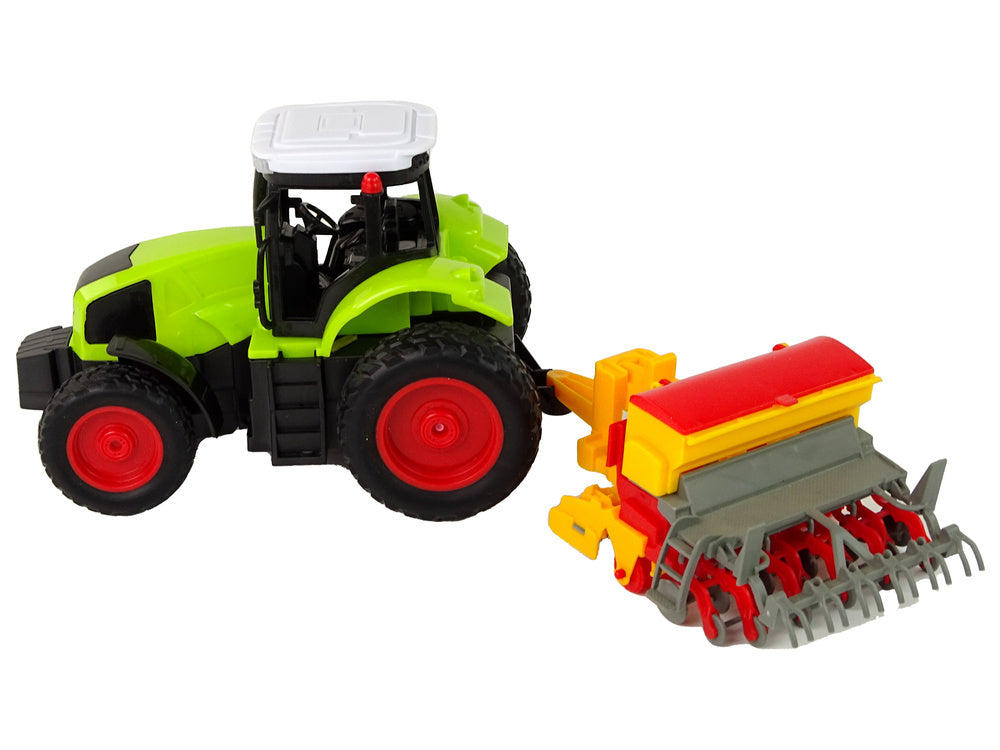 Traktor na daljinsko upravljanje u omjeru 1:16 sa priključkom - zeleni