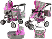 Kolica za lutke Carrycot Bag - siva