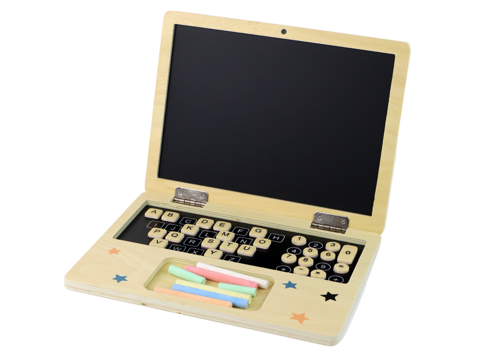 Drveni edukativni laptop za igru sa kredama - LAP
