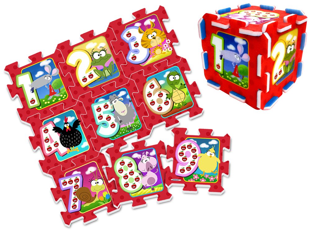 Podne mekane puzzle Animals Numbers