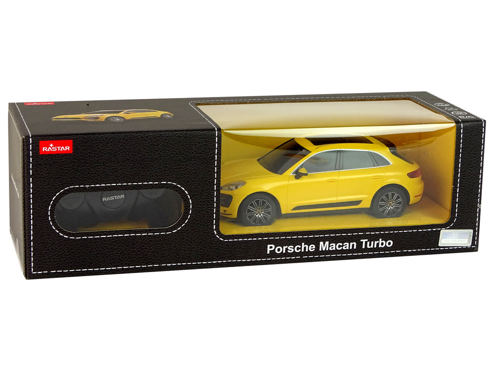 Licencirani auto na daljinsko upravljanje Porsche Macan Turbo 1:24 Rastar - žuti