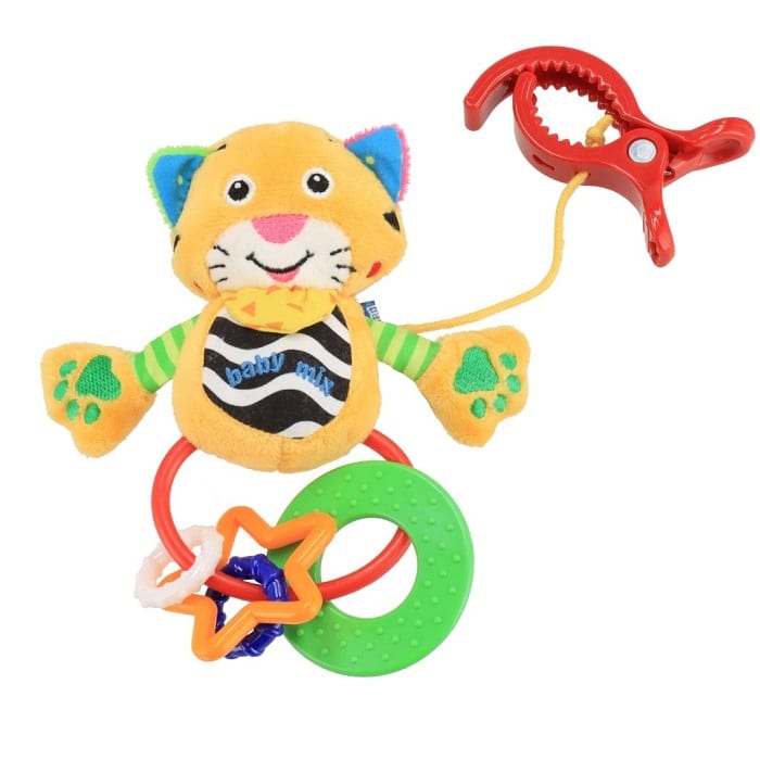 Baby Mix plišana zvečka tigar