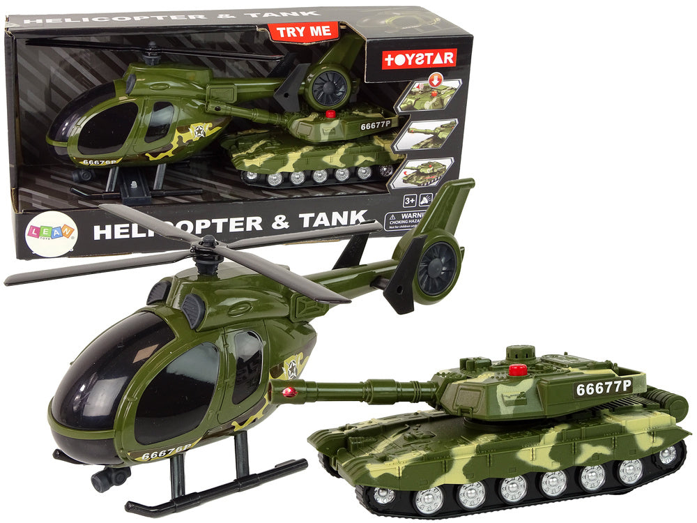 Set za igru helikopter i tenk - zeleni